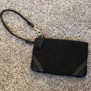 Small black coach wristlet